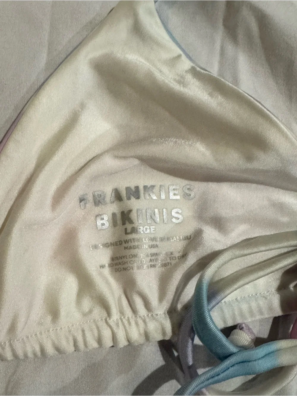 Frankie's Bikini X Alo Pastel Check Triangle Tie Bikini